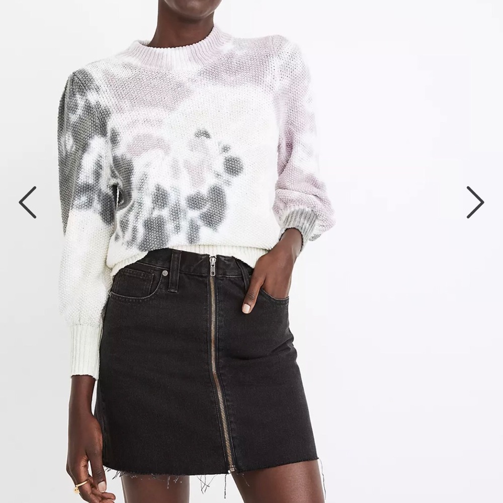 Black Denim Madwell A Line Mini Jean Skirt